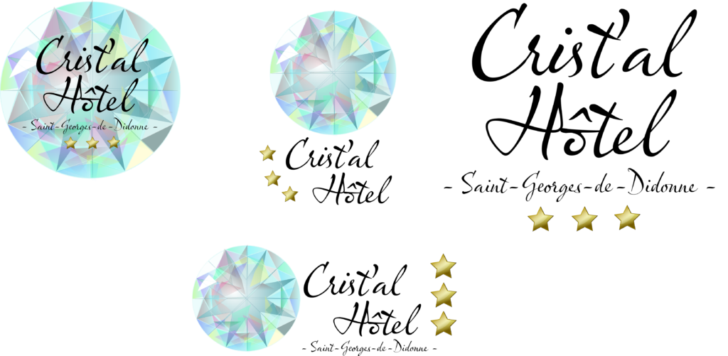 planche de recherche du logo