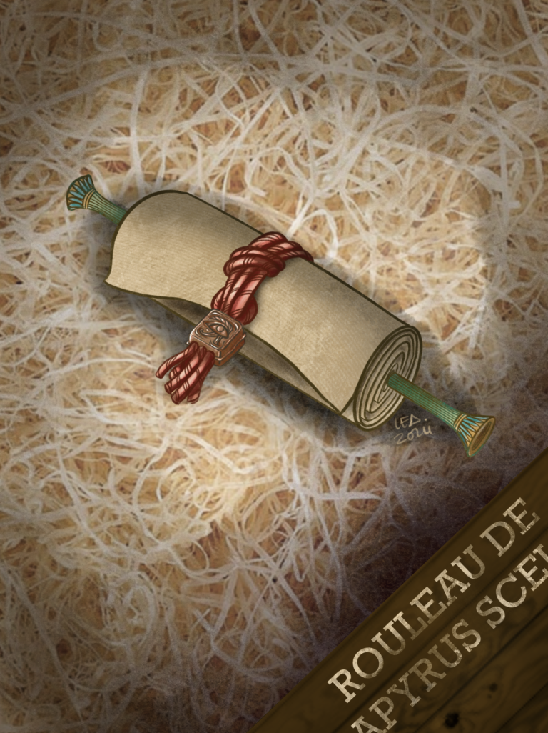 11. Rouleau de papyrus scellé