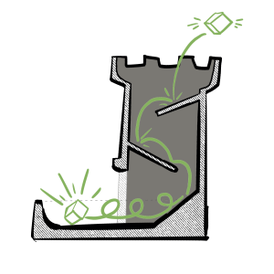 schéma de tour à dés